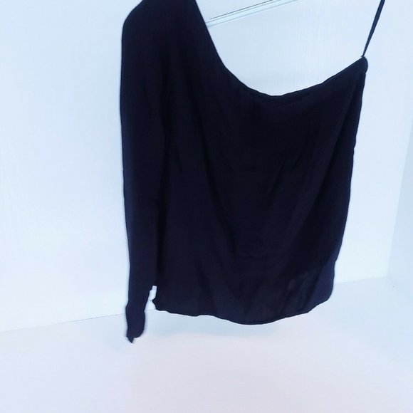 Anthropologie Top One Shoulder Long Sleeve - Picture 4 of 12